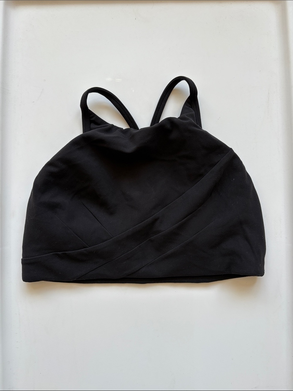 Lululemon Athletica Black Strappy Sports Bra Top Size 6